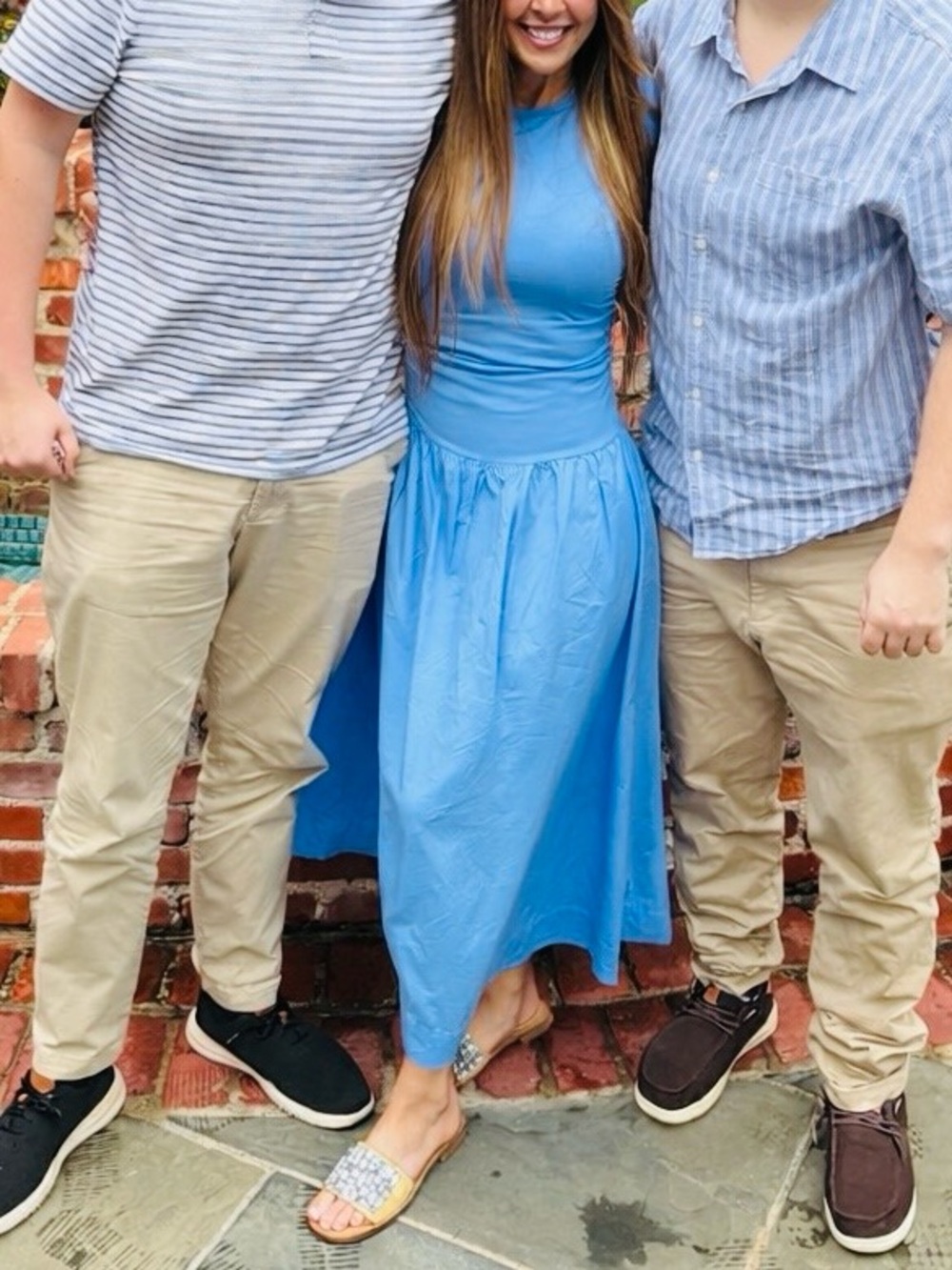 Anthropologie Never Fully Dressed Sky Blue Ruched Waist Maxi Dress 4 - Picture 6 of 6